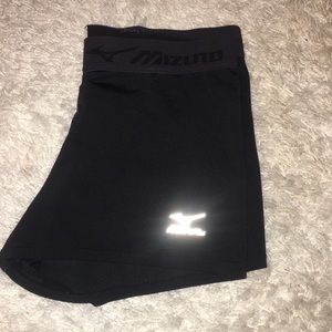 Mizuno black spandex shorts